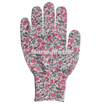 NMSAFETY 2014 neue Design Winter billig schöne Polyester Handschuhe für Gartenarbeit